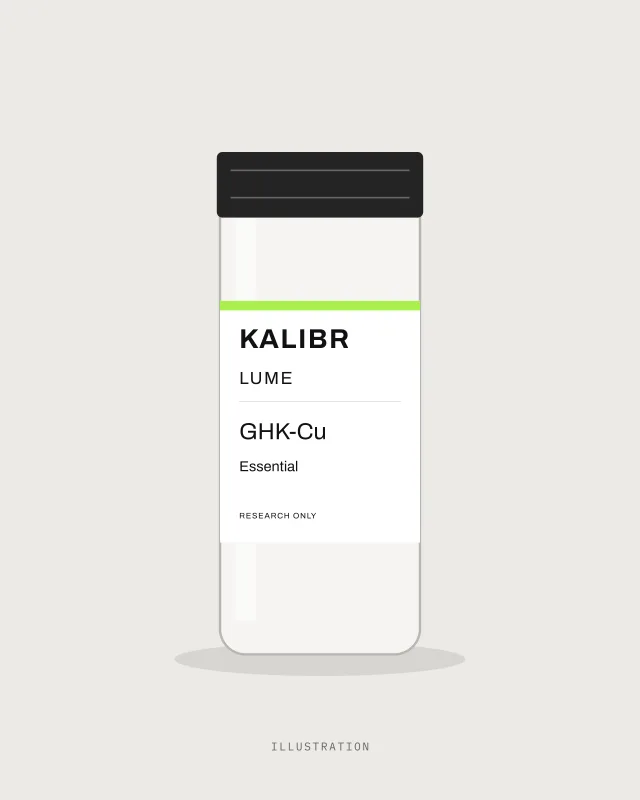 KALIBR LUME — GHK-Cu Essential. Ilustrace; balení a dodávaná forma vyžadují potvrzení.